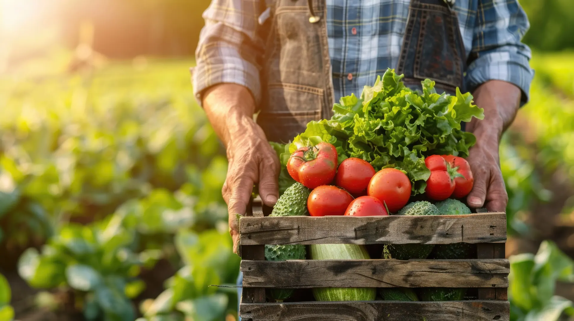 Frisch geerntetes Gemüse aus einem Garten